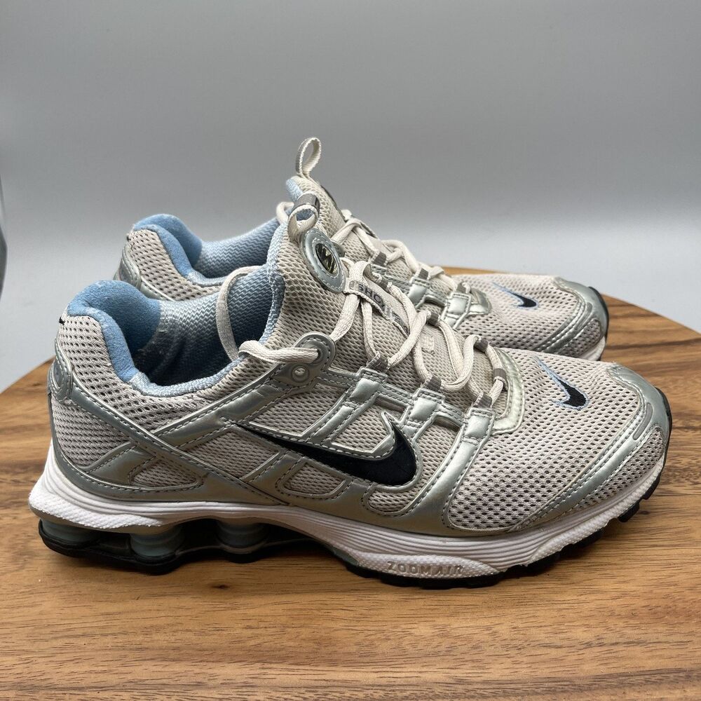 Vintage Nike Shox TL12 Shoes Womens 7.5 Silver Running Comfort Walking Athletic